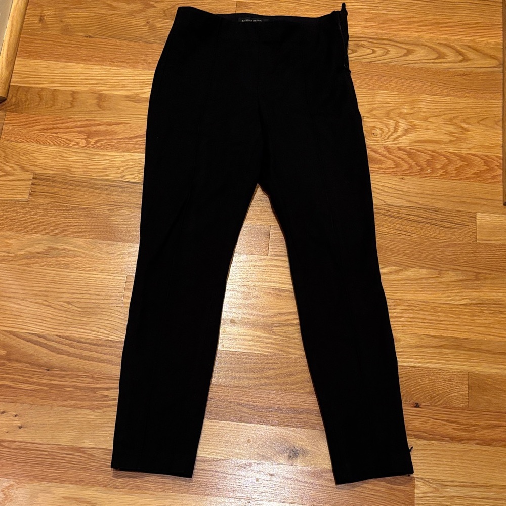 Banana Republic petite Classic Black Sloan slim fit Trousers